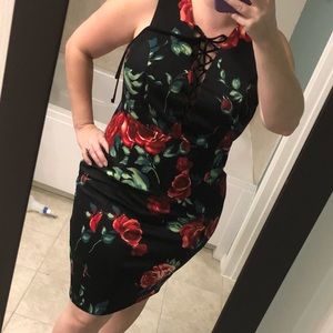 Lace front Rose dress